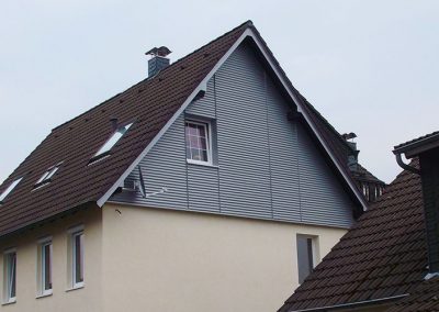 Giebelsanierung an einem Wohnhaus